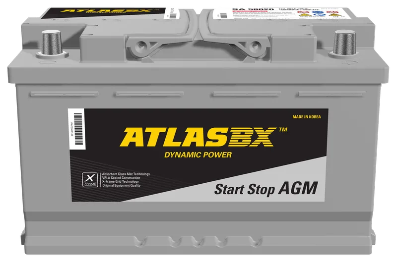 Ắc quy ATLASBX AGM Start-Stop cao cấp — Góc trên