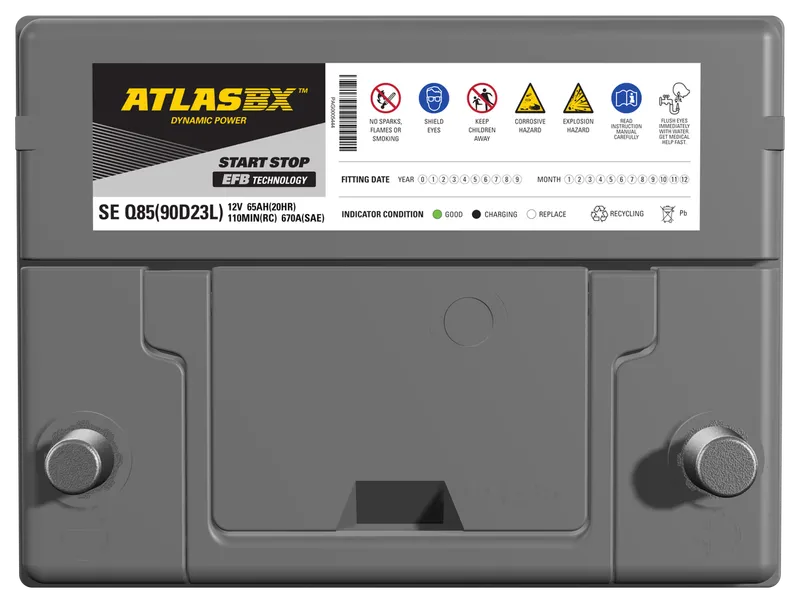 Ắc quy ATLASBX Supreme EFB Start-Stop — Mặt trên